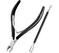 Coupe-cuticules avec poussoir à cuticules Velkomin - Pince à cuticules professionnelle en acier inoxydable - Outils de manucure pour ongles et ongles