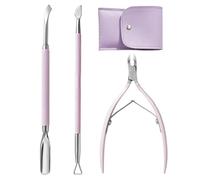 Coupe-cuticules avec repousse-cuticules, pince à ongles, pédicure, outils de manucure pour ongles des doigts et des orteils avec poussoir