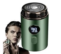 Coupe De Cheveux Électrique - Small Beard Shaver, Affichage Numérique | Toiletteur Facial Portable, Mini-outil De Rasage Rechargeable Avec Puissance LED Pour Papa, Petit Ami, Soins Du Visage Adolescen