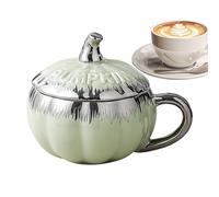Coupe de la Coupe d'Halloween | Belle tasse de tasse bien avec le couvercle et la cuillère | Bowl de bonbons d'automne | Décoration de l'étude à domicile | Accessoire de fête de Thanksgiving