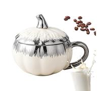 Coupe de la Coupe d'Halloween | Belle tasse de tasse bien avec le couvercle et la cuillère | Bowl de bonbons d'automne | Décoration de l'étude à domicile | Accessoire de fête de Thanksgiving