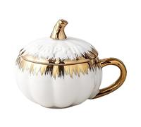 Coupe de la Coupe d'Halloween | Belle tasse de tasse bien avec le couvercle et la cuillère | Bowl de bonbons d'automne | Décoration de l'étude à domicile | Accessoire de fête de Thanksgiving