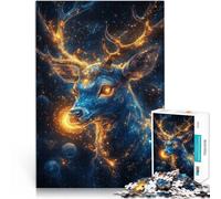 Coupe de précision Cerf d'âme Fantastique Puzzle pour Adultes 1000 pièces 38x52cm Décoration Murale, Cadeaux Uniques pour Anniversaire et Noël pour Les 14 Ans et Plus