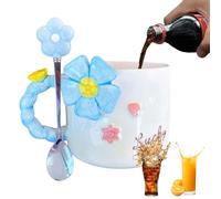 Coupe de printemps, tasse de café de fleurs | 500 ml de tasse de fleurs en céramique 3D en céramique Les besoins de poids et de jardin, boissons décoratives pour, famille, amis