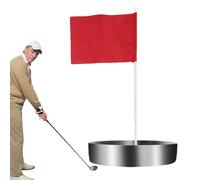 Coupe de Putting de Golf, Trou de Golf - Trou de avec Drapeau - Tasse de Golf en Acier Inoxydable avec Drapeau, Aide à l'entraînement des Trous de Golf pour l'intérieur et l'extérieur de la maiso