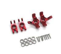 Coupe de roulement et siège à Roues arrière pour 1/14 1/16 RC - Part de Remplacement d'aluminium Compatible avec 14209 14210 M162 M163 16207-16210 H16v3(Red)