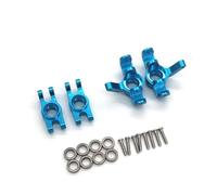 Coupe de roulement et siège à Roues arrière pour 1/14 1/16 RC - Part de Remplacement d'aluminium Compatible avec 14209 14210 M162 M163 16207-16210 H16v3(Blue)