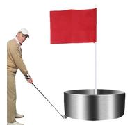 Coupe de trou de golf - Coupe balle de golf avec drapeau - Coupe de putting en acier inoxydable avec drapeau, aide à l'entraînement pour intérieur ou extérieur, maison, cour, pelouse