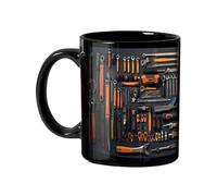 Coupe de verres mécaniques, Outils de mécanicien Chassant | Coupe d'outils pour hommes en céramique imprimée,Outil de boire des couleurs vives pour la zone de travail, le dortoir et la maison