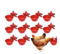 Coupe d'eau de poulet automatique, tasses de poulet à l'aquarelle - 10 pièces tasses de volaille de volaille,arrosage des buveurs solides réglables pour l'oeil de Coop