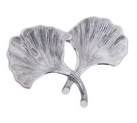 Coupe décorative Coupe en aluminium Ginkgo 2 feuilles. argent Coupe à feuilles