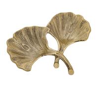 Coupe décorative Coupe en aluminium Ginkgo 2 feuilles or Coupe à feuilles
