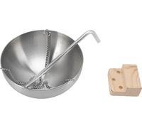 Coupe d'huile d'aromathérapie suspendue en acier inoxydable avec bloc en bois pour salle de sauna L 20cm