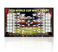 Coupe du Monde 2026 Affiche 100x70 cm | Calendrier Coupe du Monde 2026, Poster de la pour Décoration Fête de Football, Salon, Bar, Carte Matchs