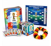 Coupe du Monde 2026 Coffret XXL avec album Panini inclus, stickers, calendrier collier fleur Allemagne (1 pochette / 13 stickers)