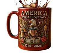 Coupe en céramique - Tasse de thé et café de 11 oz pour le travail, étudiez avec une poignée de poignée facile, un drapeau culturel et une conception de symboles d' pour les hommes, les femmes, l