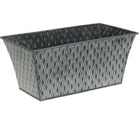 Coupe en zinc carrée avec motif en losange 26cm x 15,5cm, Vintage-Shabby Chic, décoration florale