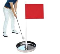 Coupe et drapeau de golf | Accessoires de golf portables - Mât et tasse de drapeau de golf pour arrière-cour - Pour entraînement en plein air, plage, conduite de terrain pour adultes, jeunes,