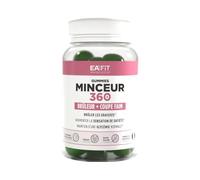 Eafit Gummies minceur Minceur 360 – Coupe‑faim & brûleur – Chrome – Pomme sans sucre – 60 gummies