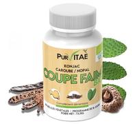 Coupe Faim Mécanique Bio Konjac, Caroube et Nopal | 270 gélules, programme de 45 jours | Réduit l'appétit | Diminue la sensation de faim | Piège les grasses et le sucre | Pur Vitaé