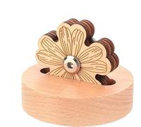 Coupe-fil à fleurs, coupe-fil à fleurs pour quilting, protège-lame de table, coupe-fil rotatif en bois avec support antidérapant (Marguerites)