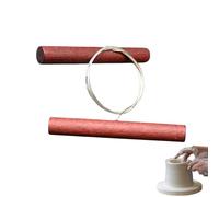 Coupe-fil d'argile - Outil de coupe d'argile en acier inoxydable - Fil durable pour couper l'argile - Outil de coupe d'argile pour modeler, bricoler et poterie - Coupe-fil d'argile portable avec