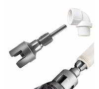Coupe-filetage en PVC, 2 en 1, intérieur et extérieur, pour perceuses électriques, pour tuyaux PVC/PPR, filetage précis anti-fuite, sanitaire professionnel 1/2" (DN15)