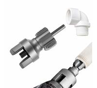 Coupe-filetage en PVC 2 en 1 pour perceuses électriques, pour tuyaux PVC/PPR, filetage précis anti-fuite, sanitaire professionnel 3/4" (DN20)