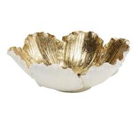Coupe fleur dorée et blanche 20cm Kare Design
