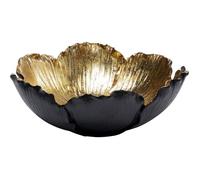 Coupe fleur dorée et noire 25cm Kare Design