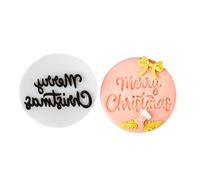 Coupe-fondant de Noël Moules à biscuits avec salutations anglaises Moules de cuisson de qualité alimentaire Convient pour les vacances Traités Fournitures de pâtisserie
