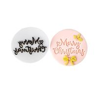 Coupe-fondant de Noël Moules à biscuits avec salutations anglaises Moules de cuisson de qualité alimentaire Convient pour les vacances Traités Fournitures de pâtisserie