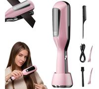 Coupe Fourche Cheveux, Coupe Fourche, Tondeuse À Pointes Fourchues Avec Affichage LED, Élimine Les Pointes Fourchues Et Les Cheveux Abîmés, Rechargeable, Pour La Maison Et Les Voyages (#Rose)