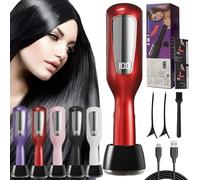 Coupe Fourche Cheveux et Pointes Abimées Sans Fil 2 en 1, avec Ions Négatifs, Élimine les Pointes Fourchues et les Cheveux Abîmés, pour Pointes Fourchues Sèches, Abîmées et Cassantes (Rouge)