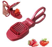 Coupe-fraises | Trancheuse Portable En Acier Inoxydable | Taille Bananes et Fruits,Pour Kiwi Banana Oeufs Légumes Dessert Coupes Salade Gâteau Support Décorations Maison Décor