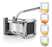Coupe Frite Professional, Sopito Coupe Frites Manuel avec Lames de 6mm, 9mm, 12mm, et Lame de Découpage en Morceaux, Découpe Frite pour Usage Domestique et Commercial