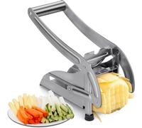Coupe Frite Professionnel,Coupe Pommes de Terre,Coupe Frites Manuel avec 2 lames en acier inoxydable pour couper des pommes de terre,des concombres,des carottes et d'autres légumes et fruits