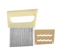 Coupe Frites Acier Inoxydable,Hachoir Légumes Onde Pour Chips Pomme De Terre Carotte | Outil De Cuisine Design Cranté Préparation Frites Légumes Fruits