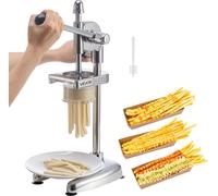 Coupe-frites commercial VEVOR, presse à frites en acier inoxydable, coupeur avec extrudeur extensible, presse à purée manuelle pour restaurants café bistrot