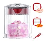 Coupe Frites, Découpe Légumes à Coupe Rapide, Coupe Fruits Wedger Facile à Nettoyer, Coupe Pommes pour Légumes et Fruits Oeuf avec 2 Lames de Doupe