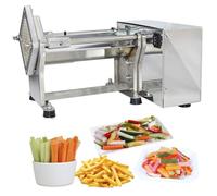 Coupe-frites électrique 60 W Commercial semi-automatique en acier inoxydable avec 3 lames pour pommes de terre, carottes, concombres