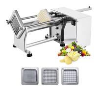 Coupe-Frites électrique, Coupe-Pommes de Terre électrique avec Lames de 6 x 6 mm, 9 x 9 mm et 13 x 13 mm, capacité de Production horaire de 2 à 300 kg, pour Pommes de Terre