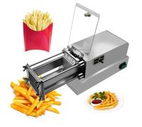 Coupe-frites électrique en acier inoxydable avec 4 lame, Coupe-frites de Qualité Commerciale Coupe-frites Professionnel Machine à Frites électrique pour couper des légumes et des fruits