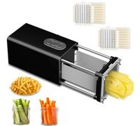 Coupe-frites électrique en acier inoxydable avec lames de 1/2" et 3/8", appareil de cuisine professionnel pour des frites parfaitement coupées