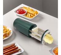 Coupe-frites électrique en acier inoxydable multifonction avec lames de 12 et 8 mm, pour pommes de terre, carottes, concombres