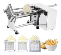 Coupe Frites électrique en Acier Inoxydable Professionnel, Trancheuse de Frites avec Lame, Coupe Pomme de Terre Frite Antidérapante pour Friteuse, Coupe Frites électrique