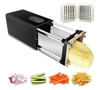Coupe-frites électrique professionnelle, machine de coupe-pommes de terre en acier inoxydable avec lame, coupe-pommes de terre commerciale et domestique, coupe-légumes, pour les pommes de terre