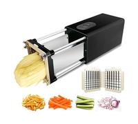 Coupe-Frites en Acier Inoxydable avec 2 Lames pour Pommes de Terre, Carottes et concombres - Usage Commercial et Domestique