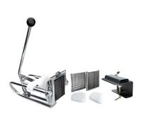 Coupe-frites - PRO - Inox à levier - 3 lames interchangeables - Coupe rapide - 6,8,10 mm