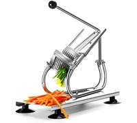 Coupe-frites professionnel, coupe-frites commercial en acier inoxydable, pomme de terre en acier inoxydable, avec lames de 0,8/1/1,2 cm, 4 ventouses, for couper les concombres, les radis en.